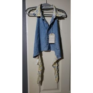 Chambray halter top size S